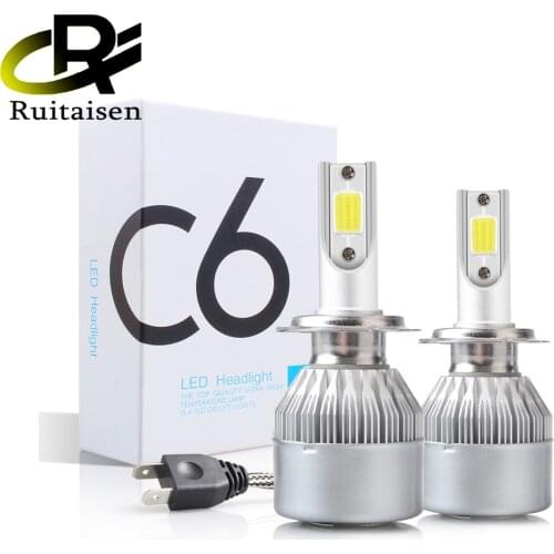 C6 H7 H4 Led Headlight Bulbs H1 Led Car Lights H3 880 H11 HB3 9005 HB4 9006 H13 6000K 36W 12V 7200LM Auto Headlamps