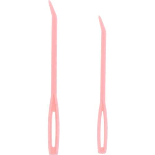 DIY Sewing Accessories 2pcs Bent Tip Yarn Knitting Needles Big Eye Sewing Needles Tapestry Darning Needle Arts Craft