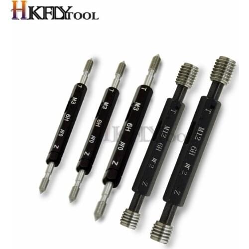 M2 M3 M4 M5 M6 M7 M8 M9 M10 Metric 6H Steel Double End Hex Handle Thread Plug Gage Gauge With Case M7 M8 M9 M10 M11M12M13M14M16