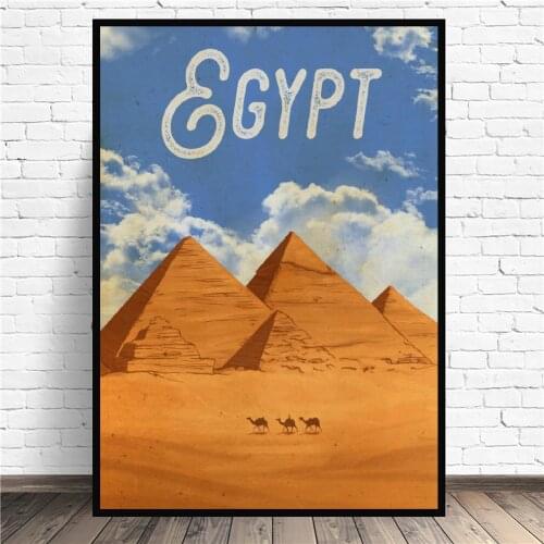 Egypt Pyramids Travel Canvas Painting Wall Art Pictures Prints Home Decor Wall Poster Decoration For Living Room