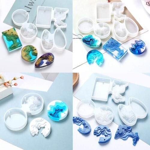 Splice Island Mountains Epoxy Resin Silicone Molds Dried Flower Epoxy Resin Mould Decorative For DIY Pendant Jewelry Making