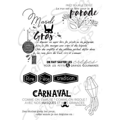 French Clear Stamp for Scrapbooking Transparent Silicone Rubber DIY Photo Album Decor 3022