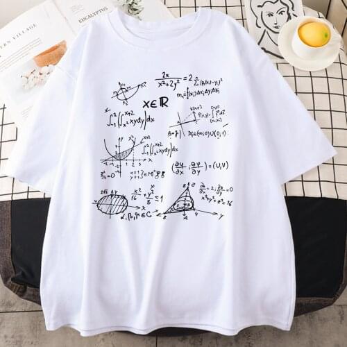 T-shirt 2021 Summer Mathematical Formula Women T-shirts The Big Bang Theory T Shirt Men Streetwear brand-clothing Top Tees Shirt