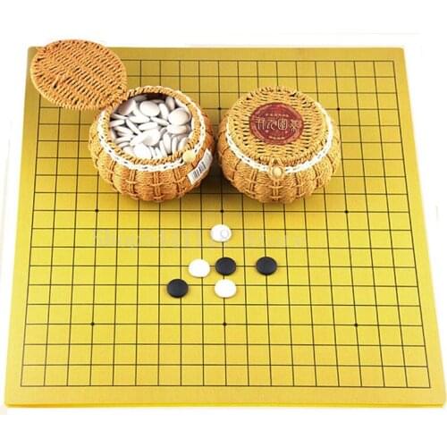 Hot Portable Cloth Weiqi Go Chess Pieces Board Leather Chess Board International Standard On Go Game Chess