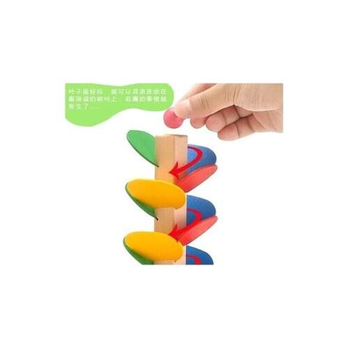 Hot Sale Ball Run Track Game Toy Wooden DIY Mini Tree Baby Kids Educational Toy Blocks toys for children drop shipping