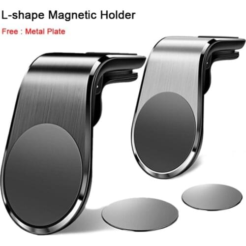 Magnetic L-Type Phone Holder in Car Mobilephone Stand Clip on Universal Mount Car Magnetic Phone Holder for All Model Cellphone