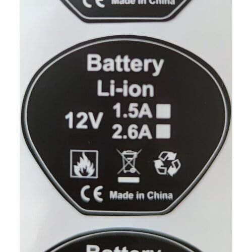 Sticker Tag For 3S 12V Hand Electric Drill Screwdriver Label Li-Ion Battery Dropshipping 1Lot 7pcs