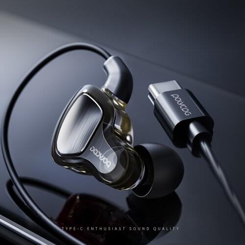 TypeC Strong Bass Hi-Res Wired In-ear Earbuds with Microphone HiFi Stereo Music Gaming Earphones for Samsung Xiaomi Oppo Phone