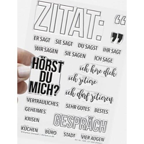 German Words Transparent Clear Stamps for DIY Scrapbooking/Card Making/Kids Christmas Fun Decoration Supplies ST0705