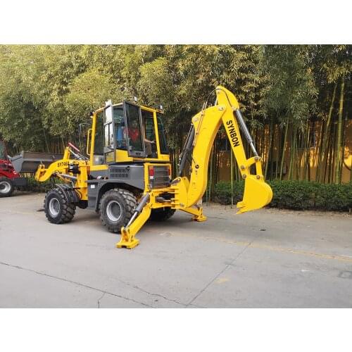 SYNBON New Mini backhoe tractor , Agricultural mini loader Multifunctional small excavator Towable Mini Digger