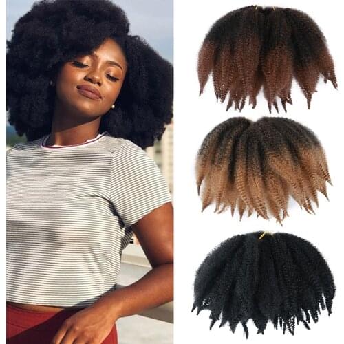 ONXY Afro Kinky Curl Twist Marely Braids Fluffy Crochet Braid Hair Yaki Curl Crochet Synthetic Braiding Hair for Women