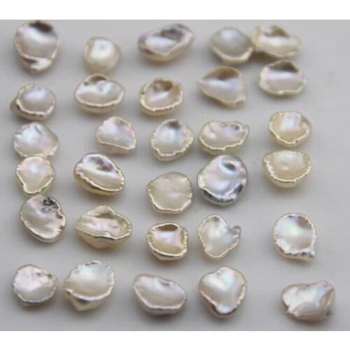 Wholesale 9-12mm Long Colorful Color Keshi Pearls Real Natural Freshwater Loose Pearls No Hole, 10pcs/lot
