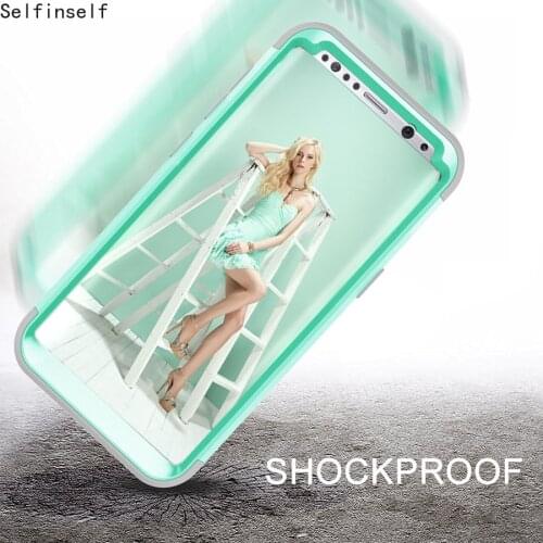 Shockproof Phone Case For Samsung Galaxy S8 S9 S10Plus Note8 Durable PC+TPU 3 Layer Hybrid Anti-Knock Full Body Protective Cover