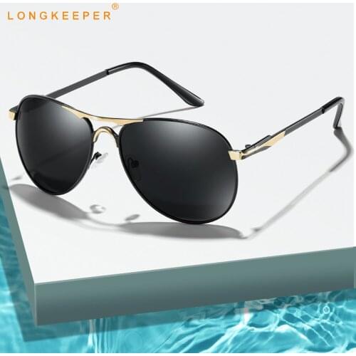 Classic Polarized Sunglasses Men Black Pilot Sun Glasses Brand Designer Male Retro Driving Glasses UV400 Mirror oculos masculino