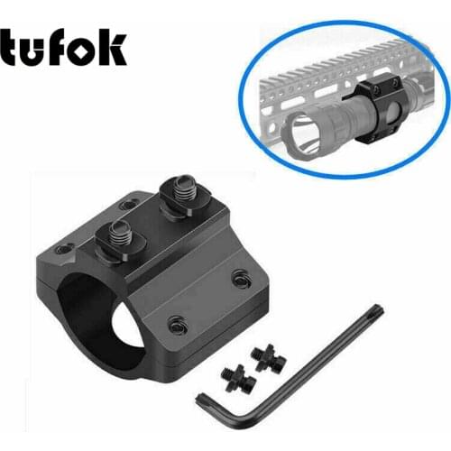 TuFok Tactical 1" Ring Airsoft Accessories MLOK Mount Handguard Fit Flashlight With Diameter 1' Hunting Flashlight Mount