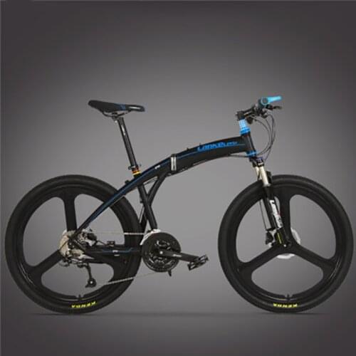 26 Inch 27 Speed Folding Bicycle Disc Brake Front and Rear Finger Dial Aluminum Alloy Frame Spoke Wheel Adult All Terrain Bike