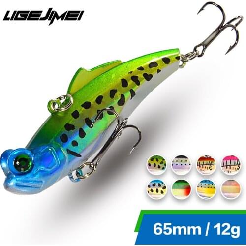 Vib Fishing Lure Vibrator 65mm 12g Fishing Bait Vibro Sinking Wobbler Isca Artificial Hard Vib Lure Fishing Tackle 2020 Leurre