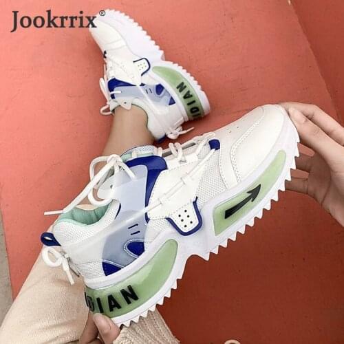 2021 Women Shoes Spring Lady Casual Sports Chunky Sneaker Female Running Fashion All-Match Brand Trendy Breathable Lace up 35-42