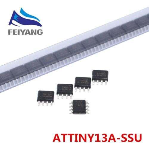10PCS/LOT ATTINY13 ATTINY13A TINY13A MCU AVR 1K FLASH 20MHZ 8SOIC IC (ATTINY13A-SSU)