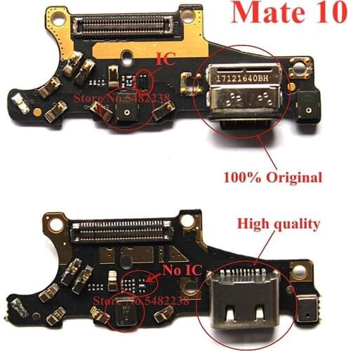 100% Original USB Charging Port Dock Flex cable For Huawei Mate 10 Mate10 ALP-AL00 USB charger Plug Board +Microphone connector
