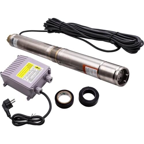 230V 39m Deep Well Water Pump Stainless Steel Tank 3800 L/h 370W + Cable 2850RPM