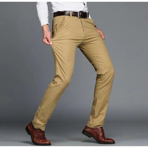 Men Casual Pants 9XL 10XL Large Size Stretch Trousers 7XL 8XL autumn New Arrival Cotton 44 46 Khaki Elasticity Straight Pants