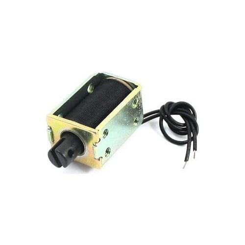DC24V 0.2A 4mm Stroke 120g Force Open Frame Push Solenoid Electromagnet