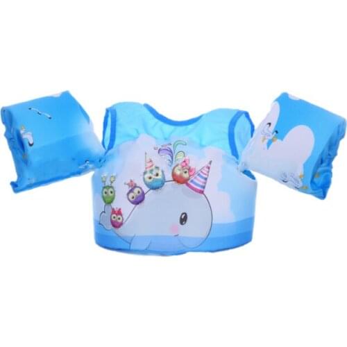 Cartoon Childrens Life Jacket Buoyancy Vest Cute Baby Floating Suit Swimming Puff Sleeve