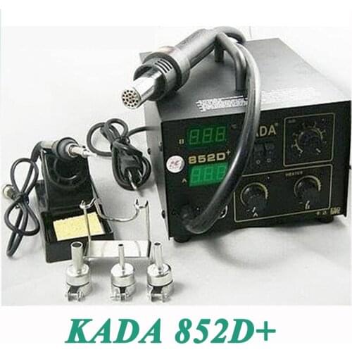 HOT Sale 220V/110V KADA852D+ SMD hot air soldering station BGA welder with hot air gun