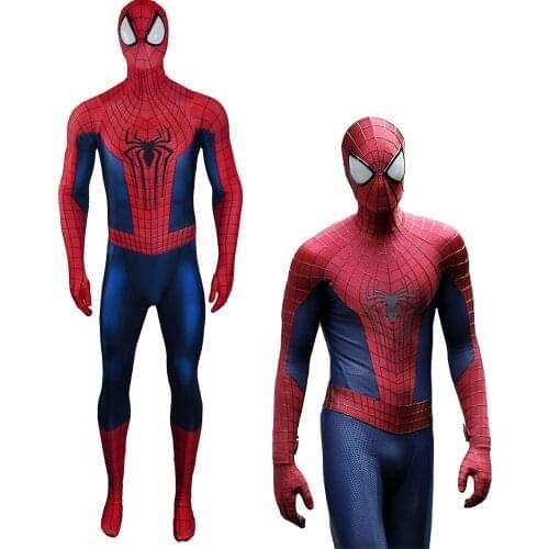 The Amazing man 2 Suit Peter Parker Cosplay Costume Zentai Bodysuit & Mask Halloween Costume for Kids Adult