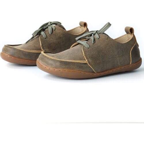 Mens Shoes Lace up Leather Casual Shoes Spring Autumn Male Sneakers Designer Man Shoes Genuine Leather Barefoot Shoes