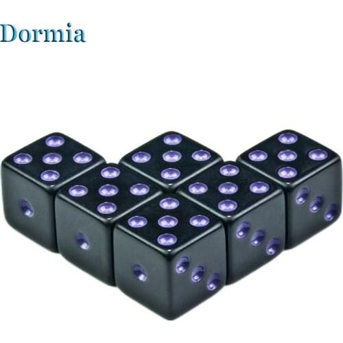 Dices Cube Colorful Dots 6 pcs/set D6 16mm ,of Tabletop Game Gambling Entertainment Party As Gift