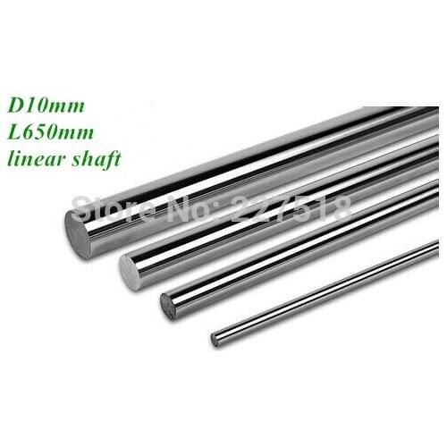 3piece/lot D10mm L650mm linear shaft 10mm LM Shaft diameter 650mm long for LM10UU 10mm linear ball bearing linear smooth rod