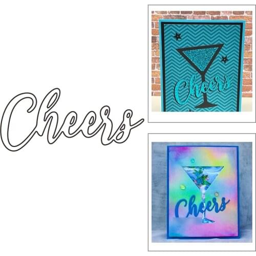 2021 New English Words Cheers Metal Cutting Dies For DIY Craft Making Greeting Card Decoration Album Scrapbooking No Clear Stamp