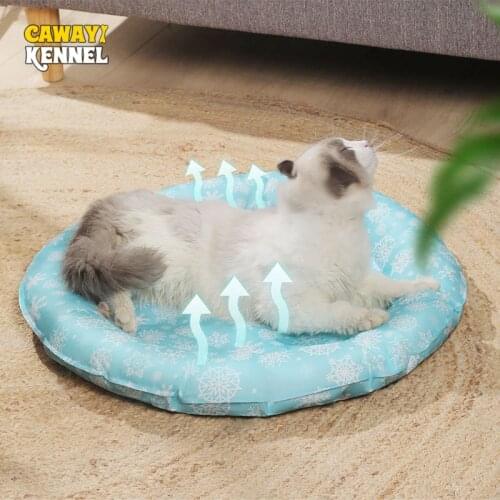 CAWAYI KENNEL Dog Cooling Mat Pet Ice Pad Teddy Mattress Pet Cool Mat Bed Cat Summer Keep Cool Ice Silk Cooling Dog Mat for Dogs