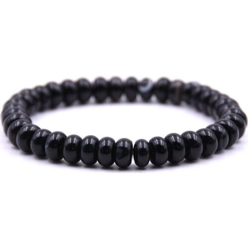 Oval Full Bead Bracelet Mens Natural Stone Lava Tiger Eye Repair Bead Bracelet Elastic Charm Yoga for Women Men Jewelry