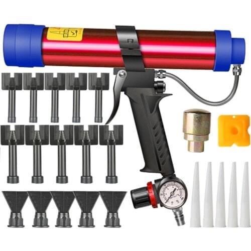 Adjustable Pneumatic Glass Glue Gun Air Rubber Gun Tool 310ml Hard Glue Sealant Applicator Caulking Gun Tool