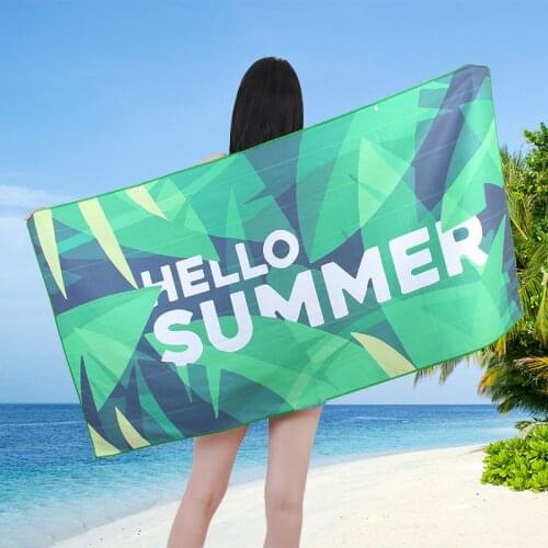 Beach Towel Double-Sided Velvet Printing Swimming Bath Towel 70*150cm Microfiber Unisex Shawl Portable Quick-Drying Bath Towel
