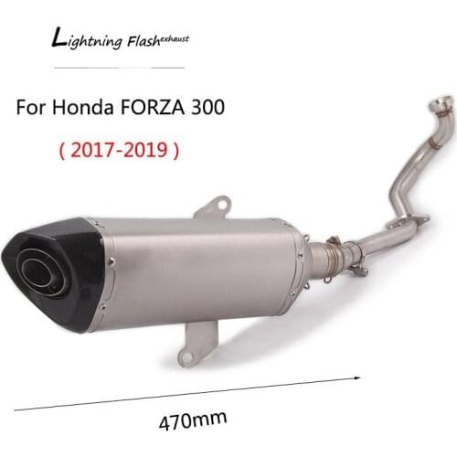 Complete Exhaust System ) For Honda FORZA 300 Exhaust Pipe Motorcycle Header Pipe Slip On 51 mm Muffler Removable DB Killer