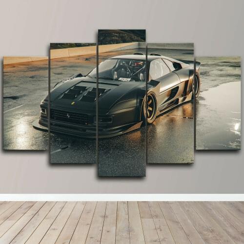 5 Panel Ferrari f355 Classical Sports Car Pictures Posters HD Oil Painting Wall Art Canvas Home Decor Living Room Decoration