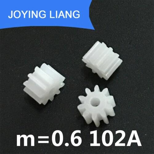 102A 0.6M Gears 10-Tooth 2mm Tight Fitting Modulus 0.6 Plastic Gear DIY Model Toy Accessories 5000pcs/lot