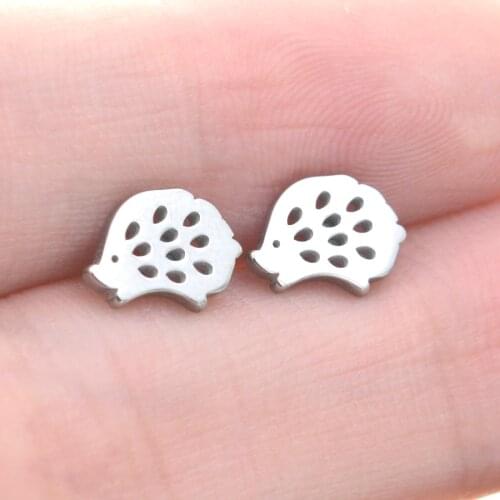 Starose 1pc Surgical Steel Hedgehog Stud Earring Helix Piercing Tragus Studs Ear Piercing Cartilage Earrings Conch Daith Jewelry