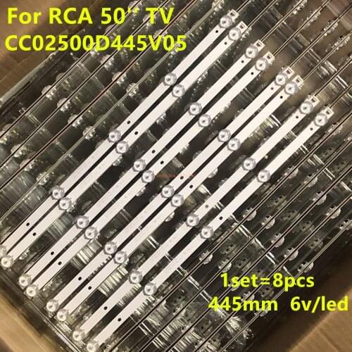 445mm LED Backlight strip 5 lamp for CC02500D445V24-R CC02500D445V01 CC02500D445V05 LEA-50B56P V500DJ4-QS1