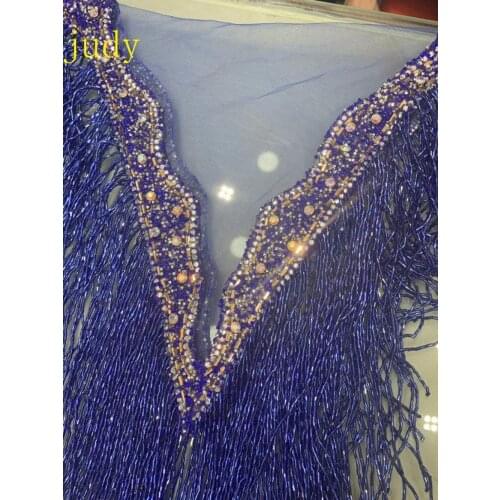 Stock ym297# 50cm 4-colour lace tassel embroidery mesh used for wedding dress stage decorations Free shipping