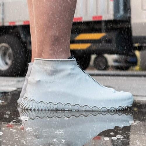 Rain Shoes Waterproof Silicone Covers Reusable Overshoes with Zipper Resistant Rain shoe Non-Slip Easy Washable Protectors
