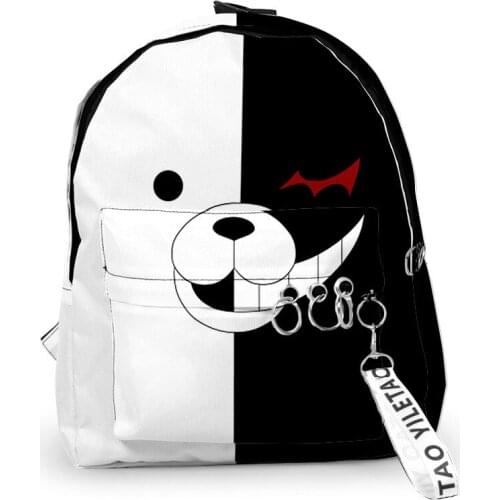 2021 Japan Anime Danganronpa Monokuma Backpack Oxford Waterproof Unisex Teenage Boys Girls Casual Students School Bags