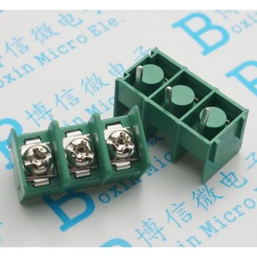 10PCS/LOT KF7.62-3P 7.62mm pitch connector pcb screw terminal block connector 2pin 300V 20A 22-12AWG
