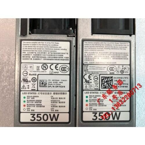 2 PCS R320/R420 350W power supply 0Y8Y65 L350E-S1 DPS-350AB-18