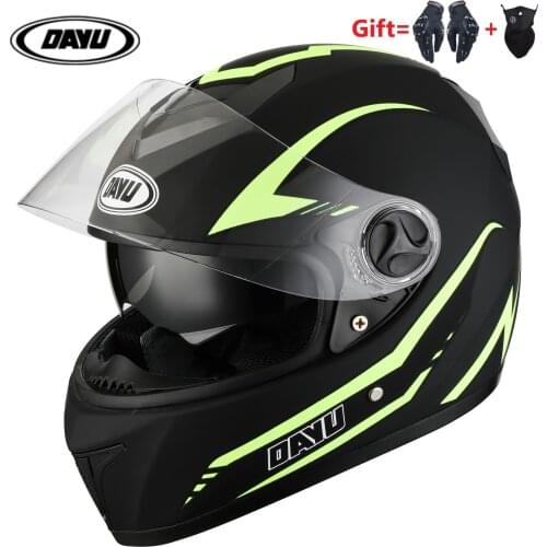 2021 Dot Certified 2 Gifts Off Road Full Face Motorcycle Helmet Dual Lens Double Visors Dirt Bike For Moto Sport For Man Women