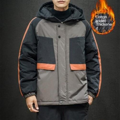 2021 Winter Casual New Large Oversized Mens Hooded Cotton Jacket Outer Streetwear Thicken Warm Parka Coat Windbreaker Cloth